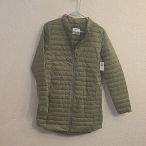 NWT Old Navy Women's Long Puffer Jacket in Olive